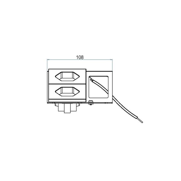 Produktbild UBD 133 138  -  Steckdoseneinsatz für 3 FLF, inkl. 1x T13 weiss + 1x T13 schwarz